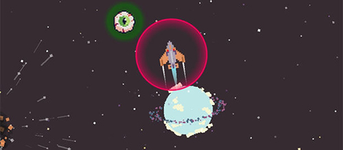 太空飞行像素火箭