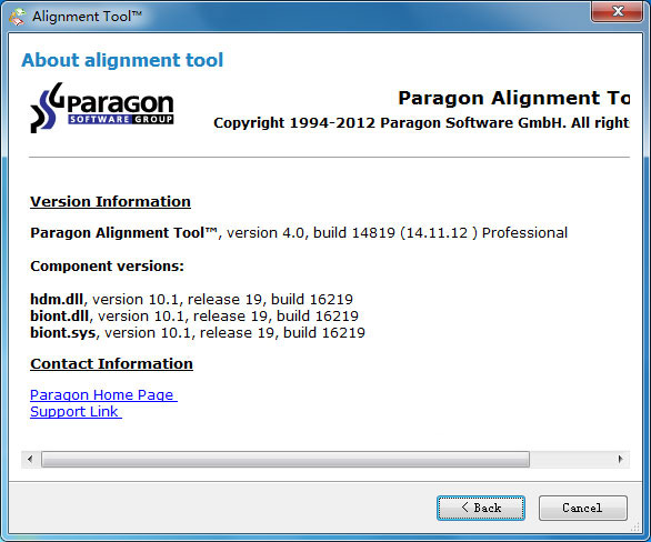 Paragon Alignment Tool(硬盘无损4k对齐工具)